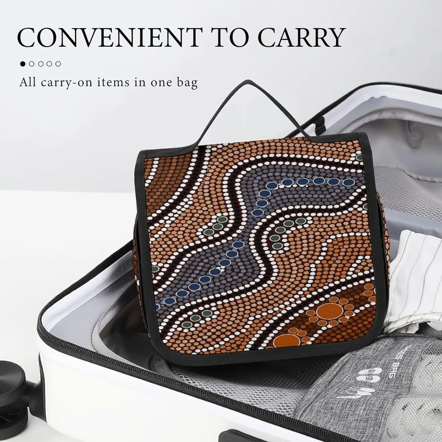 Women Hanging Toiletry Wash bag, Travel Cosmetic Storage Case Organizer