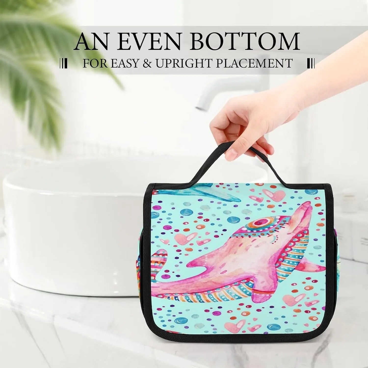 Women Hanging Toiletry Wash bag, Travel Cosmetic Storage Case Organizer