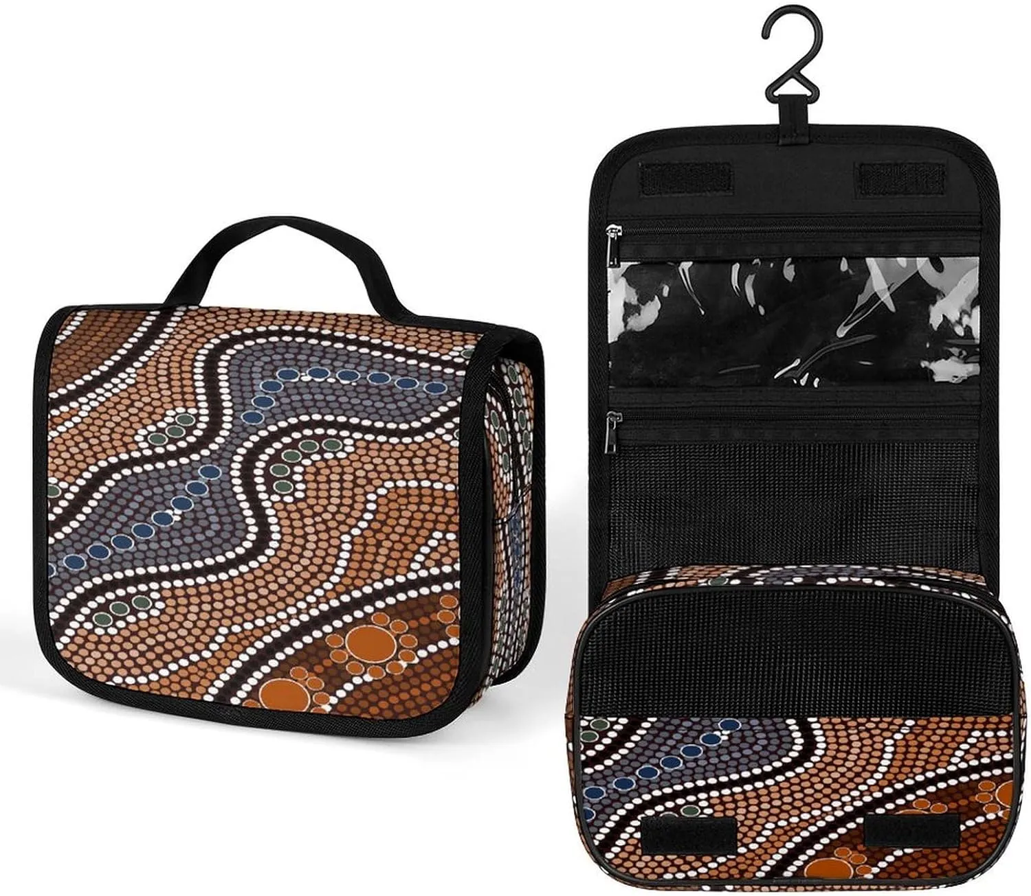 Women Hanging Toiletry Wash bag, Travel Cosmetic Storage Case Organizer