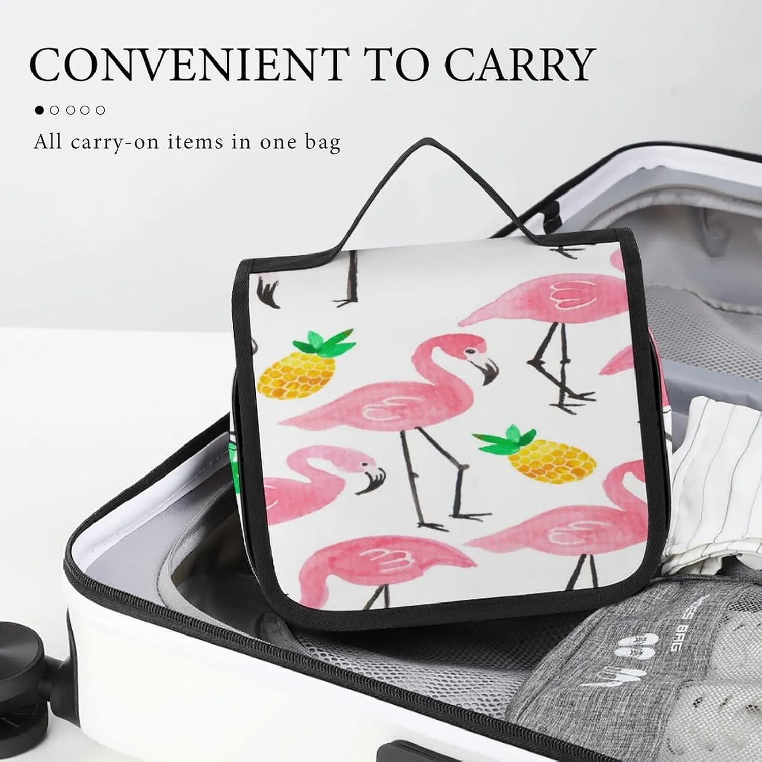 Women Hanging Toiletry Wash bag, Travel Cosmetic Storage Case Organizer