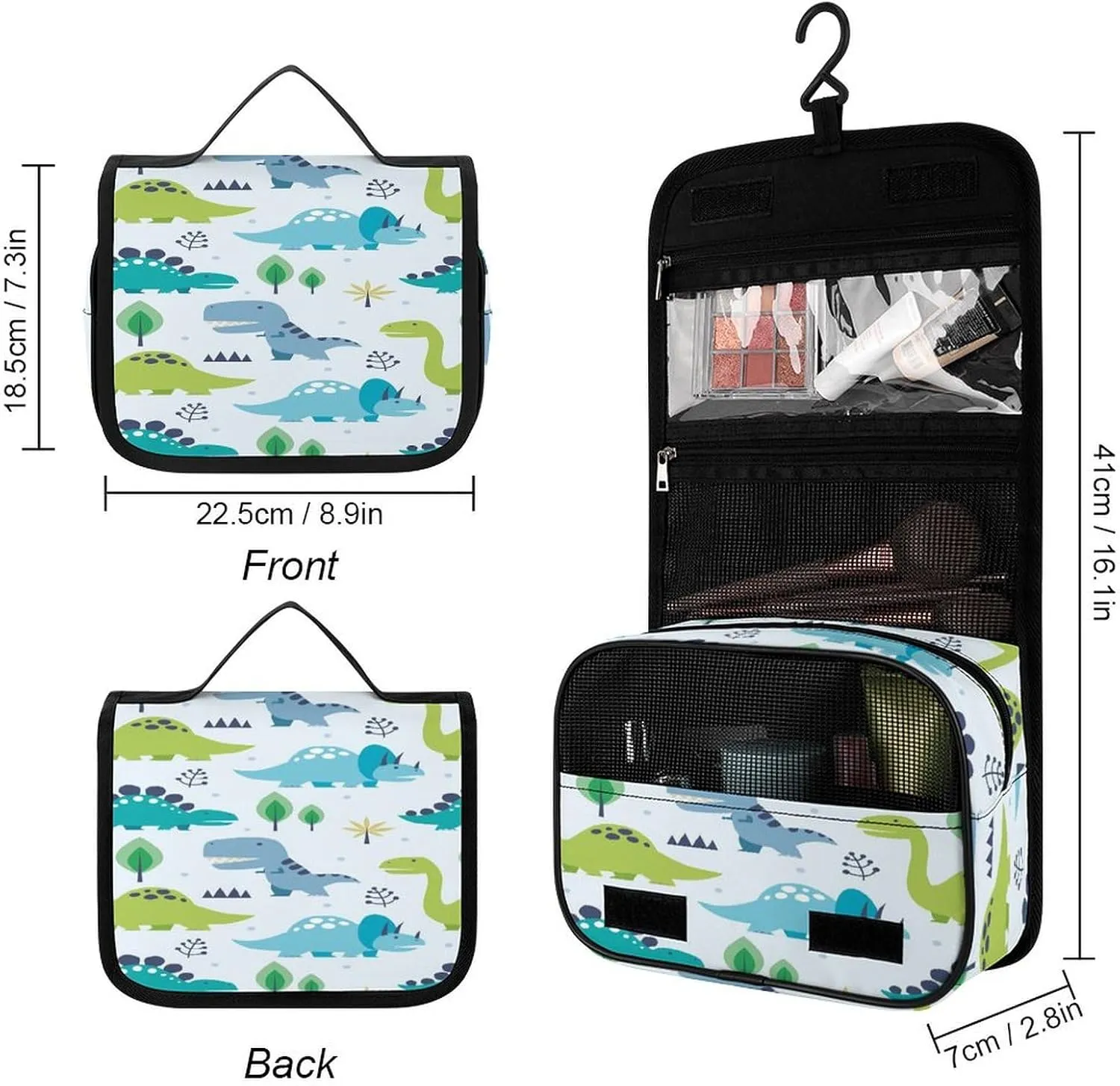Women Hanging Toiletry Wash bag, Travel Cosmetic Storage Case Organizer