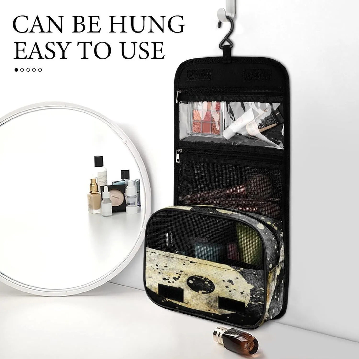 Women Hanging Toiletry Wash bag, Travel Cosmetic Storage Case Organizer