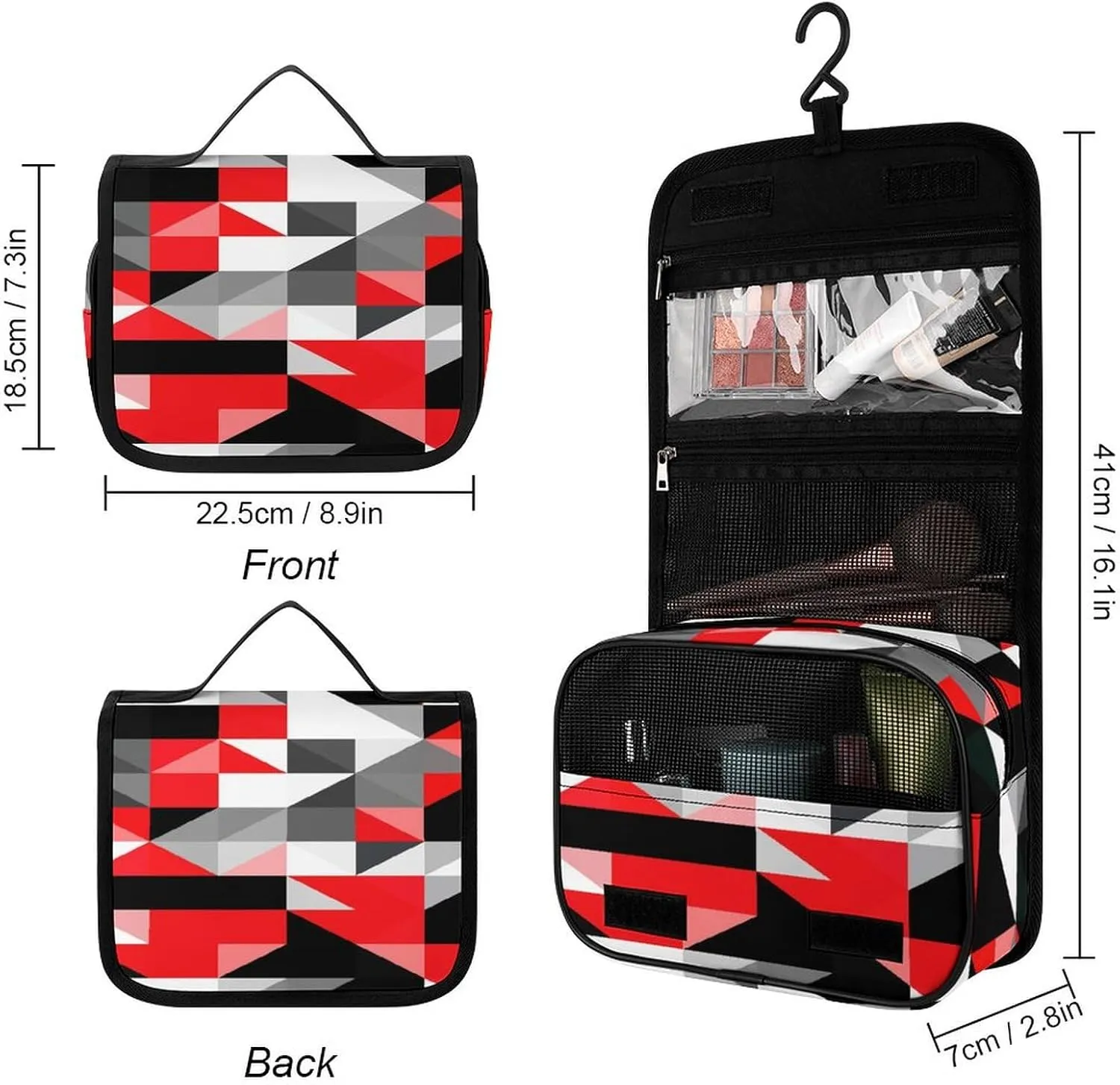 Women Hanging Toiletry Wash bag, Travel Cosmetic Storage Case Organizer