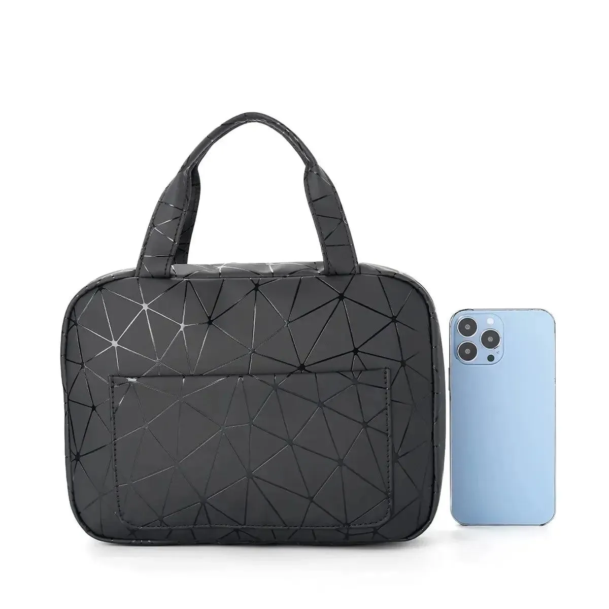 Women's Black Large Capacity Multifunctional Portable Waterproof Storage Travel Toiletry Bag Cosmetic Bag