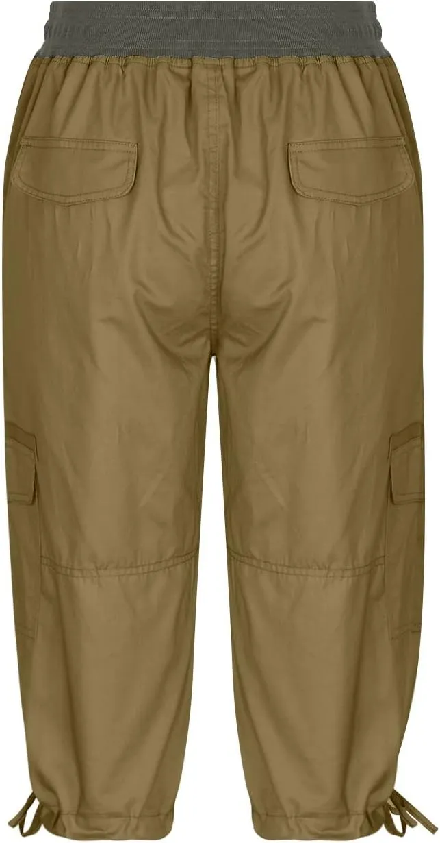 Womens Causal Cargo Pants Summer Capris Pants Lightweight Dressy Causal Pants Trendy Vacation Clothes 2024