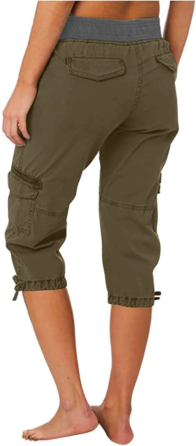 Womens Causal Cargo Pants Summer Capris Pants Lightweight Dressy Causal Pants Trendy Vacation Clothes 2024