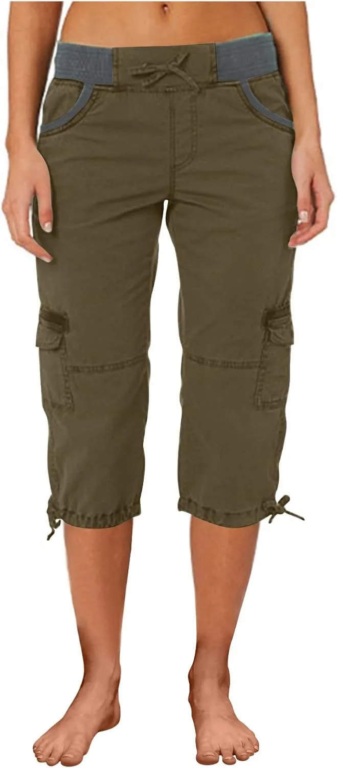 Womens Causal Cargo Pants Summer Capris Pants Lightweight Dressy Causal Pants Trendy Vacation Clothes 2024