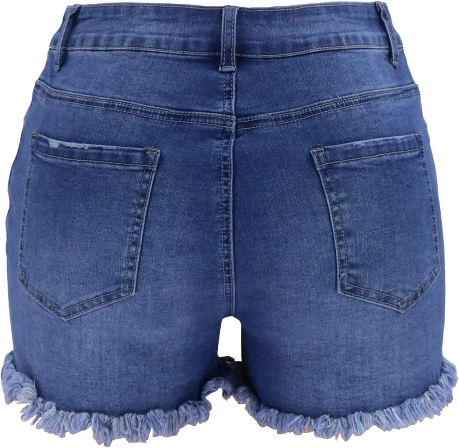 Womens Denim Shorts Mid Rise Ripped Jean Shorts Summer Stretchy Jean Shorts Distressed Rolled Hem Jeans Shorts