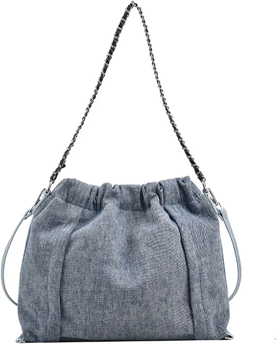 Women's diamond grid chain denim shoulder bag handbag y2kdenim bagsHobo crossbody bag mini wallet