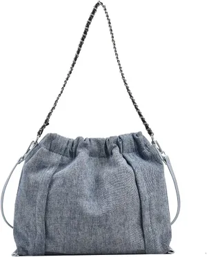 Women's diamond grid chain denim shoulder bag handbag y2kdenim bagsHobo crossbody bag mini wallet