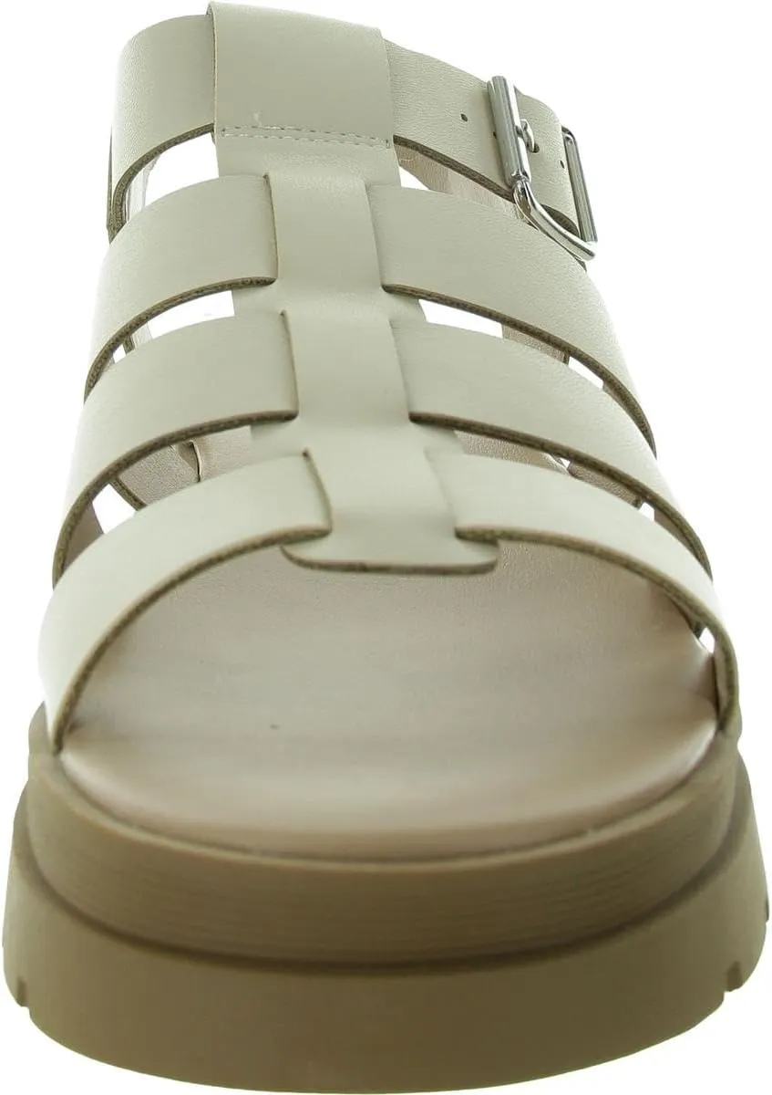 Womens Emmettt Faux Leather Flatform Gladiator Sandals