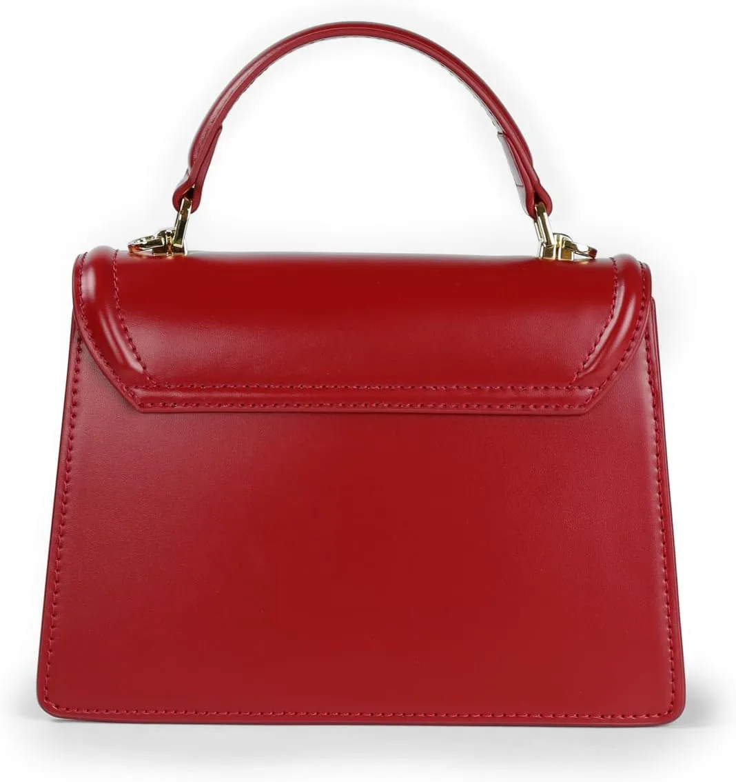 Women’s Evening Handbags - Leather Top-Handle Fashion Purses in Red, Black, and White