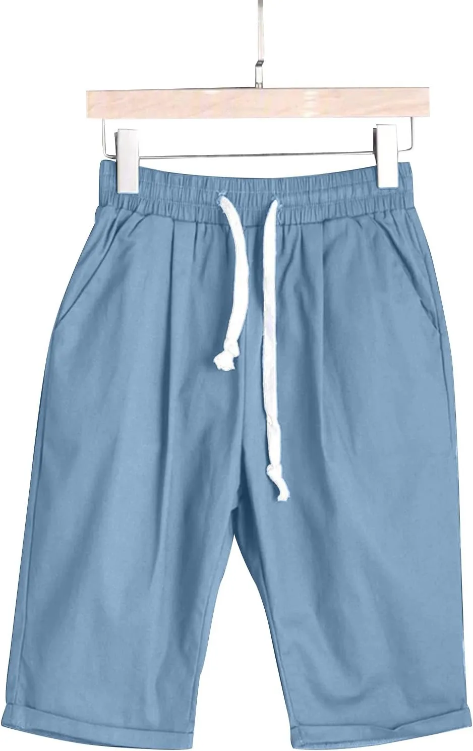 Womens Flowy Shorts Cotton Shorts Casual Summer Loose Athletic Drawstring Waist Lounge Running Shorts with Pockets