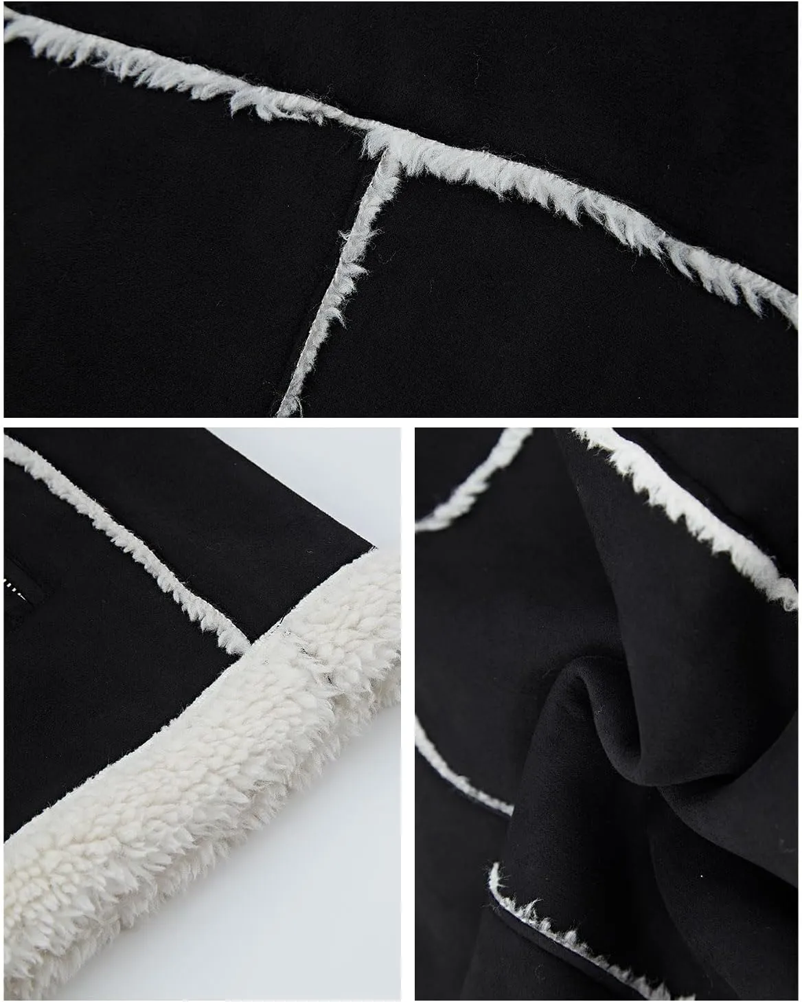 Women’s Fur Suede Vest Winter Leather Fur Lined Warm Sherpa Vest