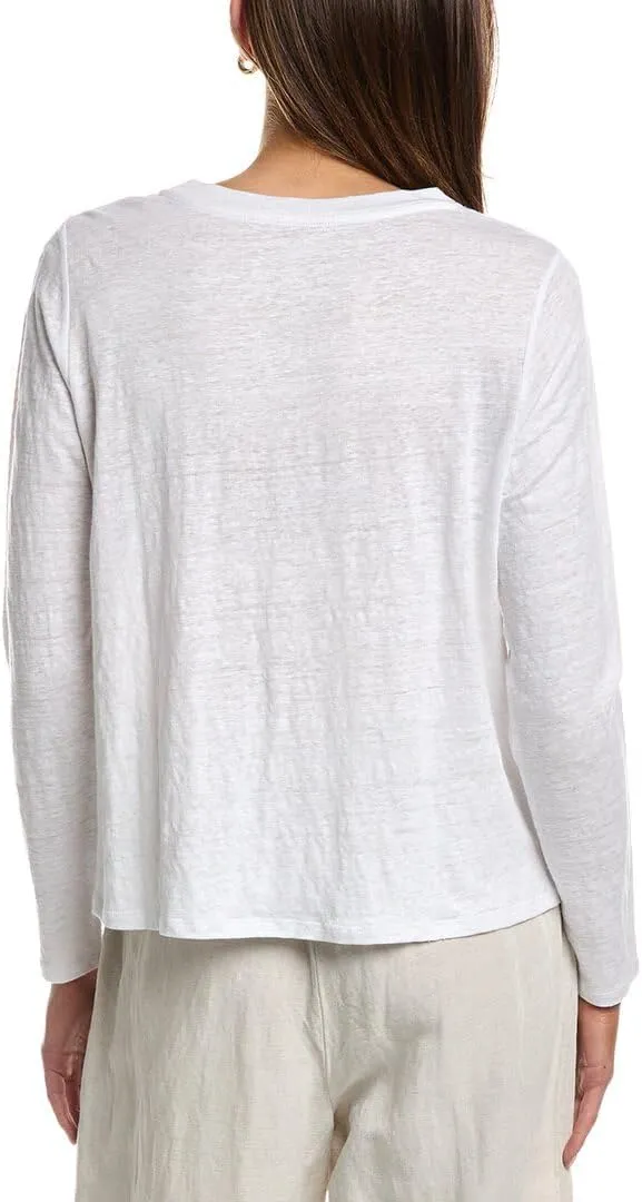 Women's Petite Crew Neck Long Sleeve Tee