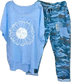 Womens Plus Size 2 Piece Travel Outfits 2024 Loose Cotton Linen Lounge Sets Summer Casual Jogger Sets Pants Suit