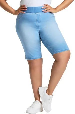 Women's Plus Size Butter Denim Pull On Short