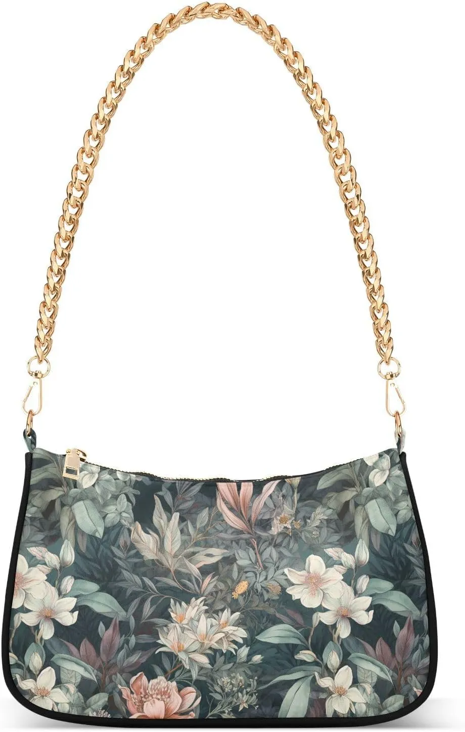 Women's Shoulder Handbags Chain Shoulder Brace for Women Bag Flowers Print Ladies Vacation Handbags Tote Purse,Multi1
