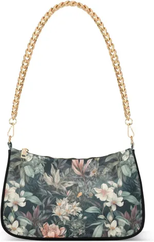 Women's Shoulder Handbags Chain Shoulder Brace for Women Bag Flowers Print Ladies Vacation Handbags Tote Purse,Multi1