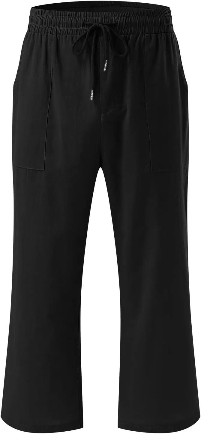 Womens Straight Leg Pants Womens Wrinkle Free Mid Rise Casual Wide Leg Trousers Button Down Loose Work Office Business S
