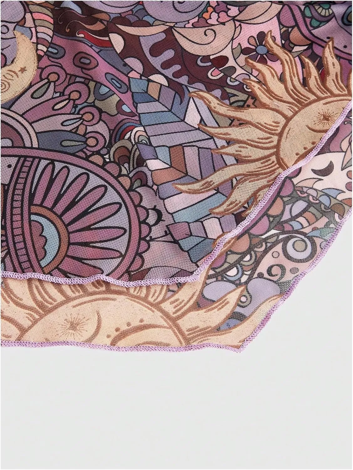 Women's Tribal Pattern Asymmetrical Hem Tie Halter Backless Tops Boho Ruched Sleeveless Cami Tops