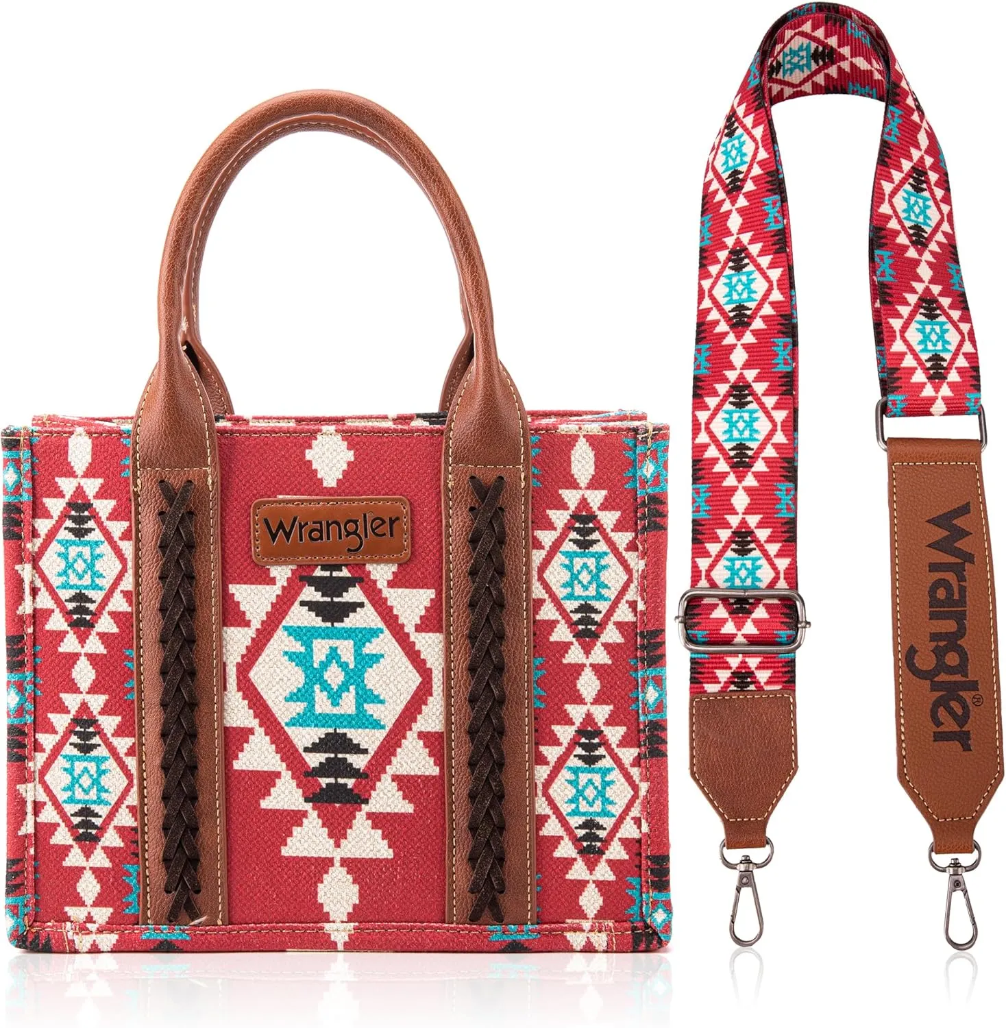 Wrangler Aztec Tote Bag for Women Boho Shoulder Purses and Handbags