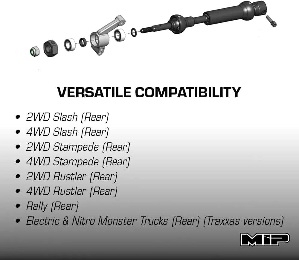 X-Duty CVD Rear Driveshaft Drive Kit 1/10 for Traxxas 2WD / 4WD Slash Hoss Rustler Stampede 18140