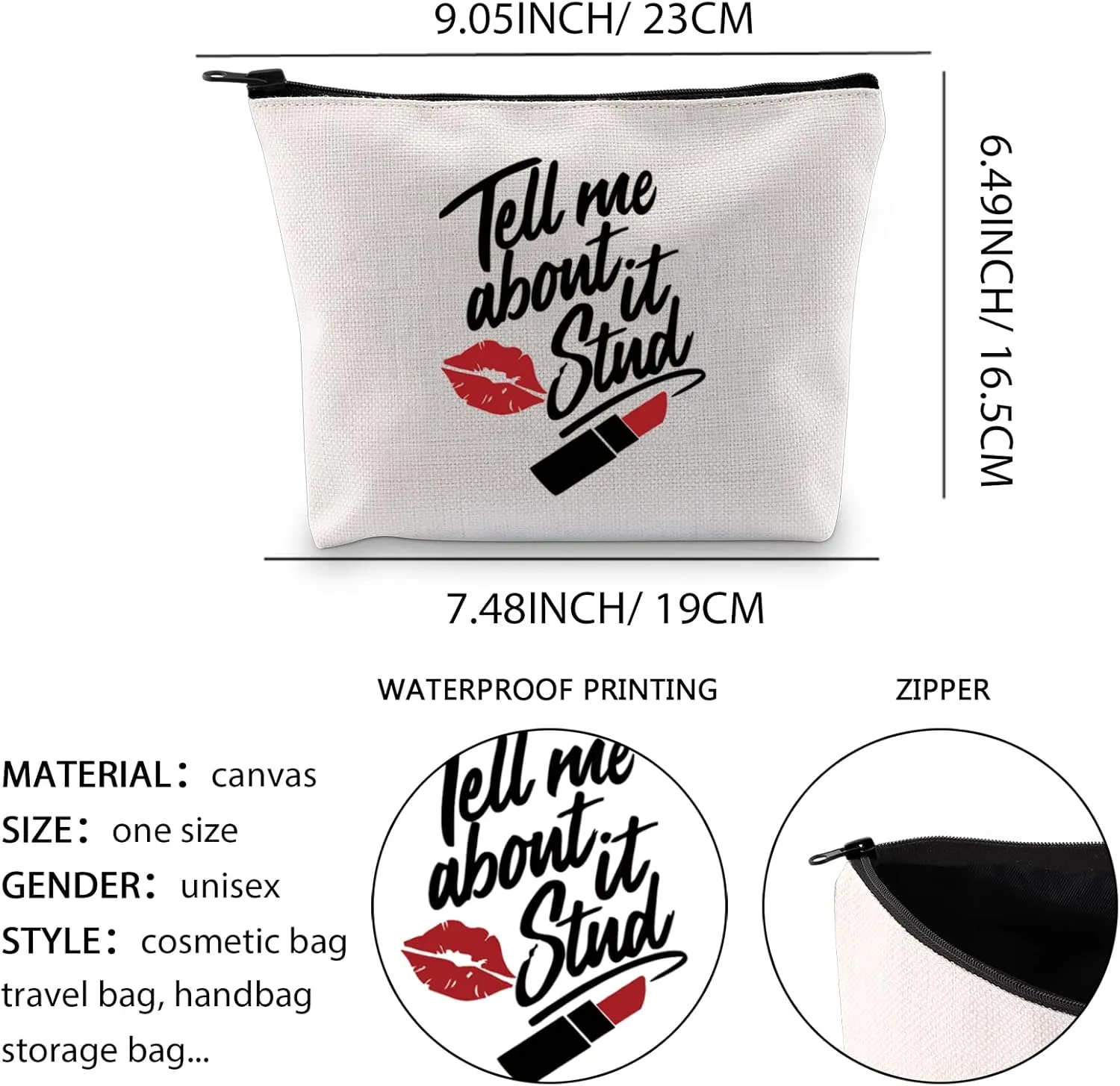 XYANFA Greese Musical Inspired Makeup Bag Movie Fans Gift Theater Gifts Gift for Her Tell Me About it Stud (Tell me about it Stud)