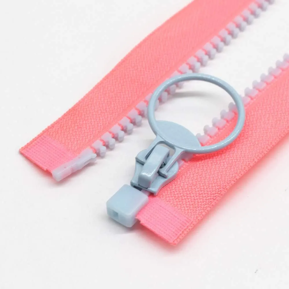 YaHoGa 10pcs 25 Inch Separating Jacket Zippers for Coat Jackets DIY Sewing Handbags Clothing Resin Zipper Plastic Zippers Bulk 10 Colors (25" O/E)