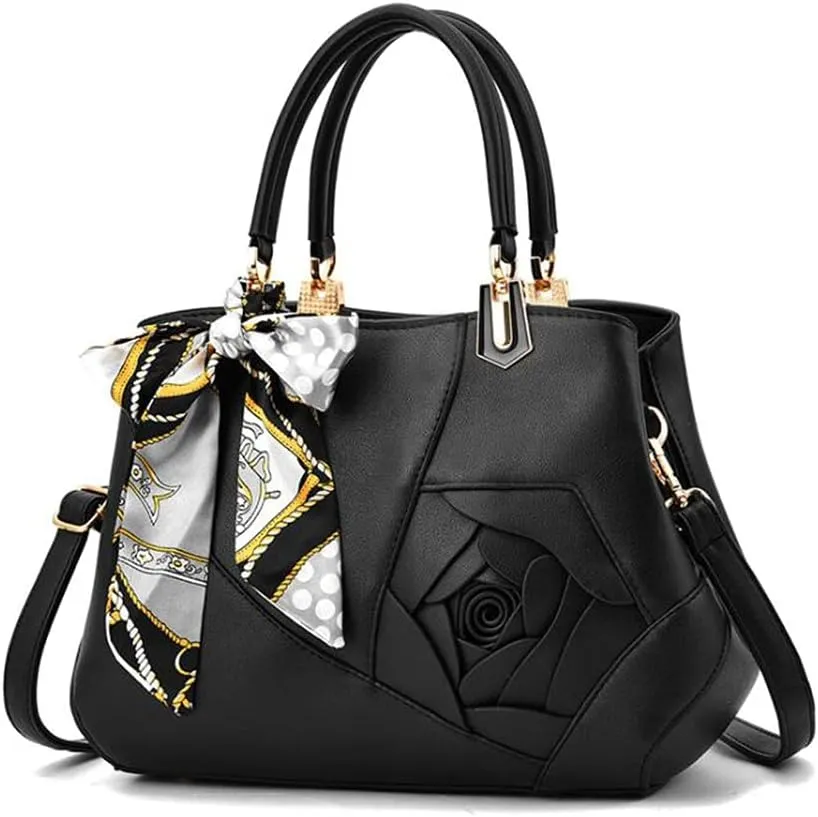 YAQUNICER Women Soft Synthetic PU Leather Simple Fashion Diagonal Tote Satchel Clutches Shoulder Crossbody Handbag