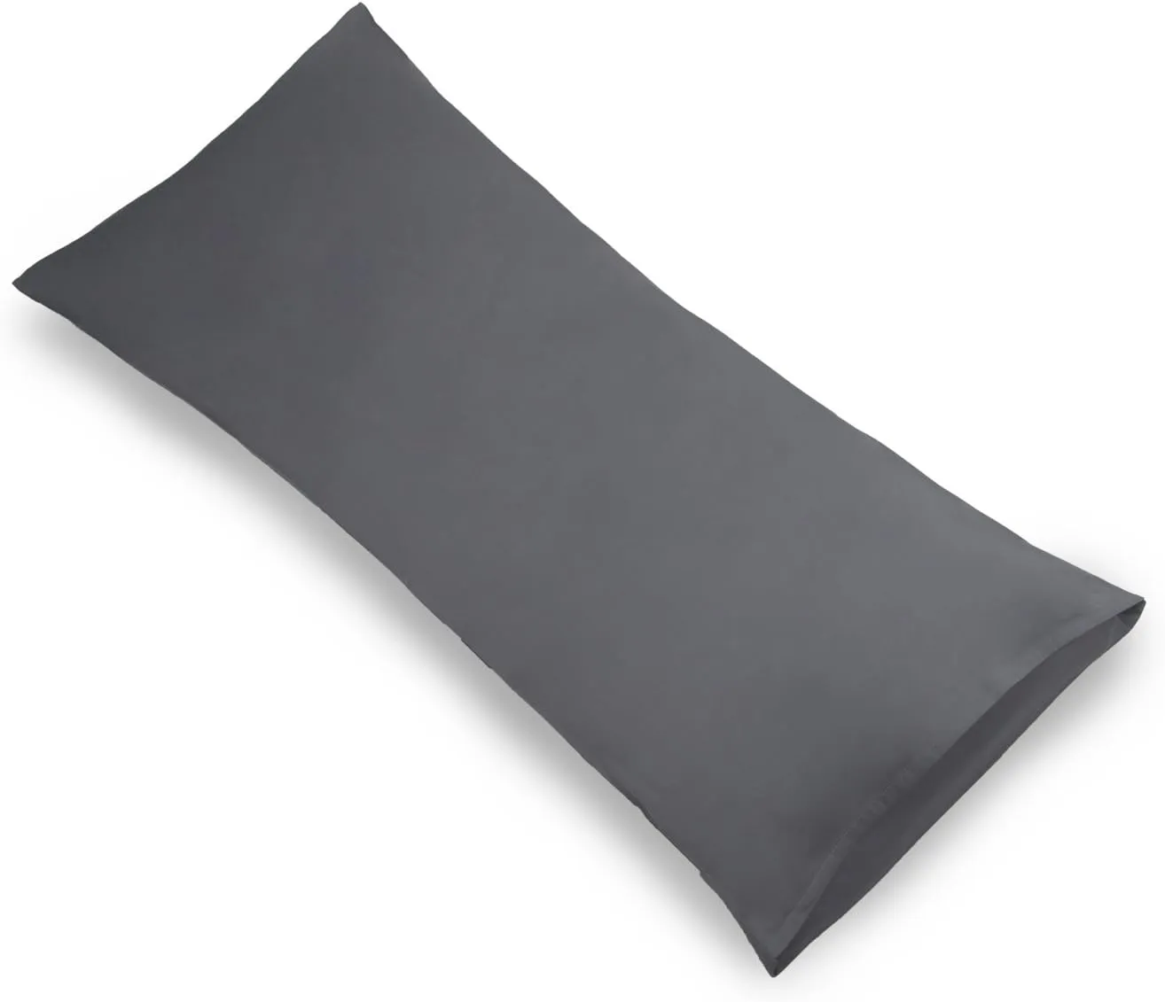 YAROO 21x72 Body Pillow Cover,Body Pillow Case,Long Pillow Case -Envelope Closure,400 Thread Count,100% Cotton,Only Cover No Insert,Body Pillowcase-Dark Gray