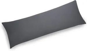 YAROO 21x72 Body Pillow Cover,Body Pillow Case,Long Pillow Case -Envelope Closure,400 Thread Count,100% Cotton,Only Cover No Insert,Body Pillowcase-Dark Gray