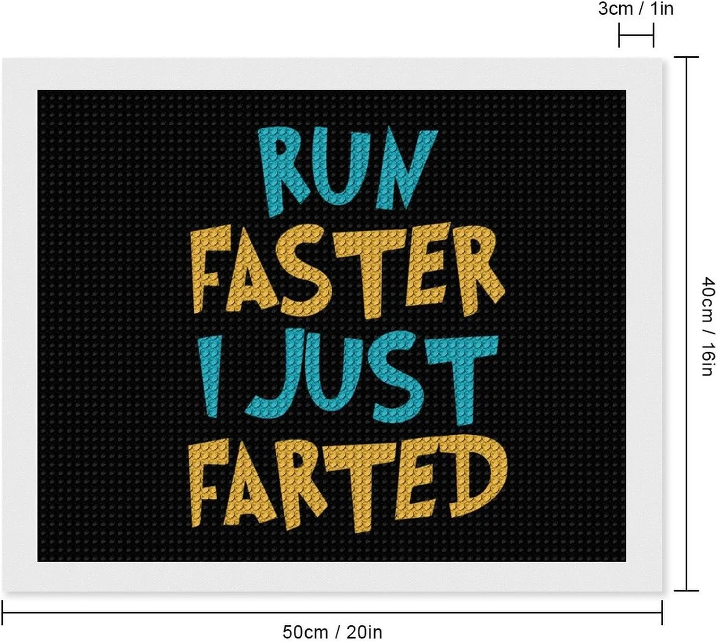 Yepp I Just Farted Funny 5D Diamond Art Kits for Adults Full Round Drill Craft Gift Home Wall Decor