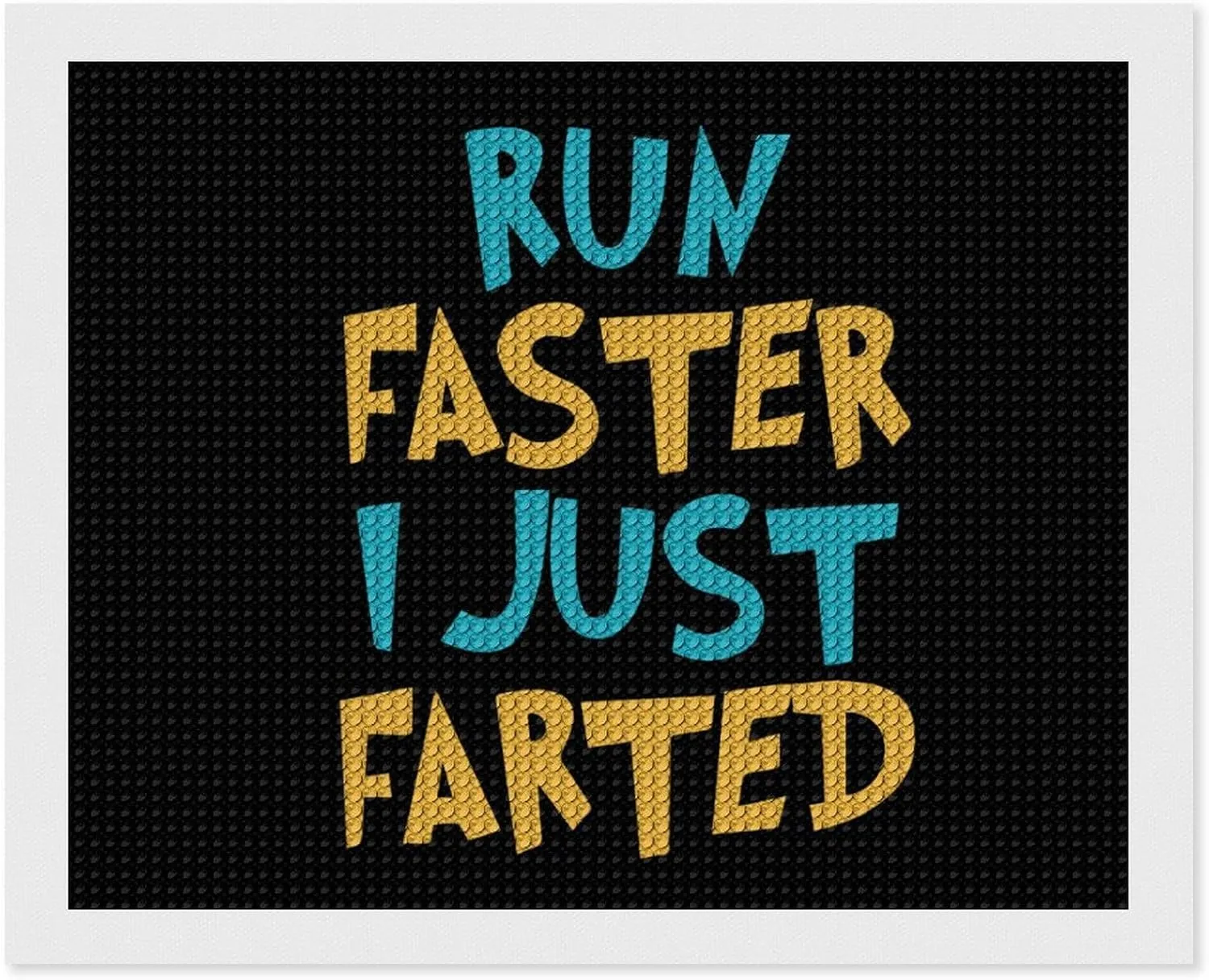 Yepp I Just Farted Funny 5D Diamond Art Kits for Adults Full Round Drill Craft Gift Home Wall Decor