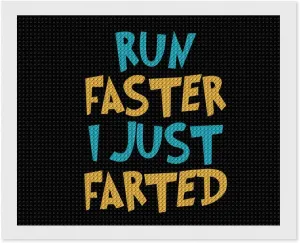 Yepp I Just Farted Funny 5D Diamond Art Kits for Adults Full Round Drill Craft Gift Home Wall Decor