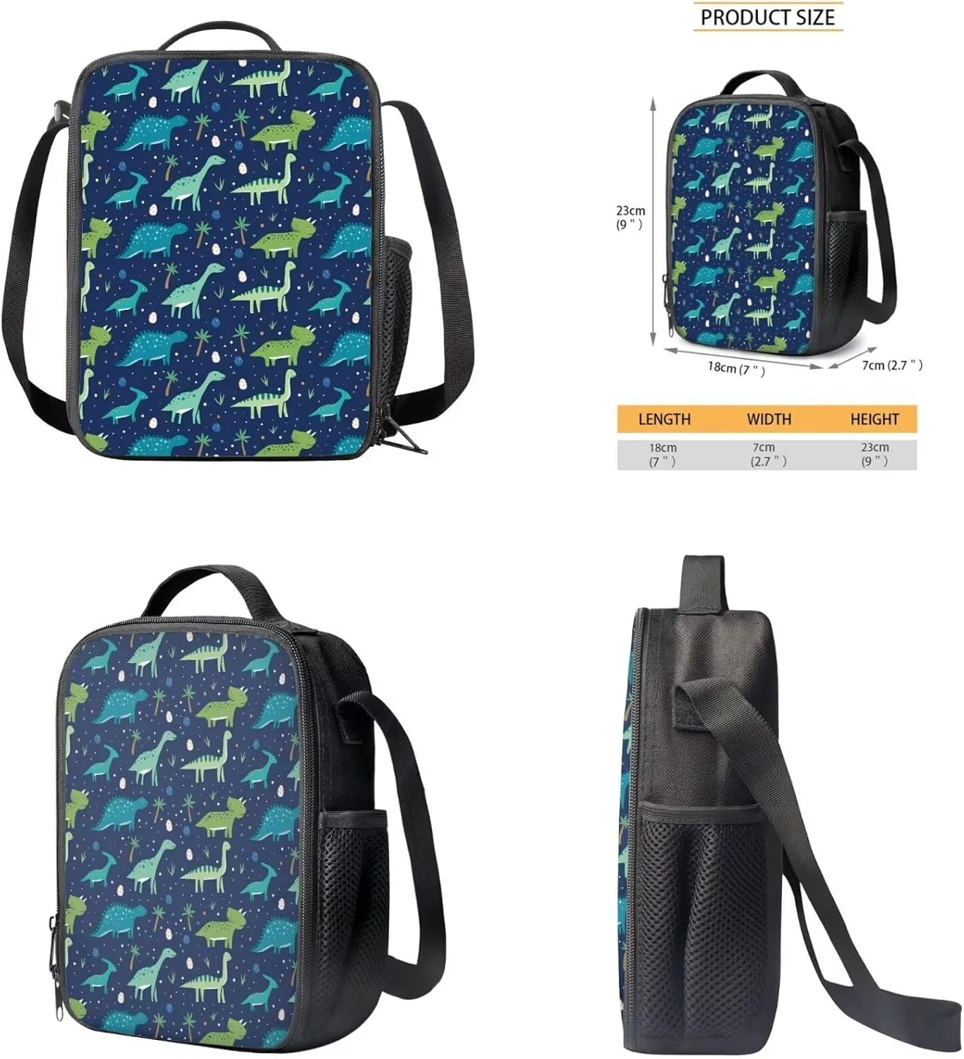Ystardream Cartoon Dinosaur Backpack for Kids 3-5 Toddler Backpacks for Boys 2-4 With Lunchbox Kindergarten Backpack for Girls Waterproof School bag Backpack 12inch 3-in-1 Set