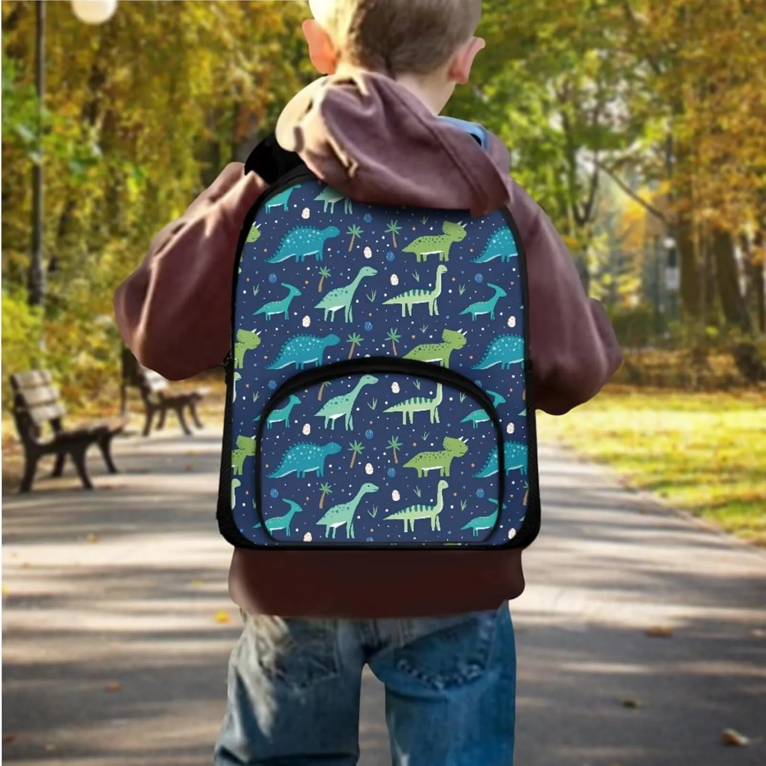 Ystardream Cartoon Dinosaur Backpack for Kids 3-5 Toddler Backpacks for Boys 2-4 With Lunchbox Kindergarten Backpack for Girls Waterproof School bag Backpack 12inch 3-in-1 Set