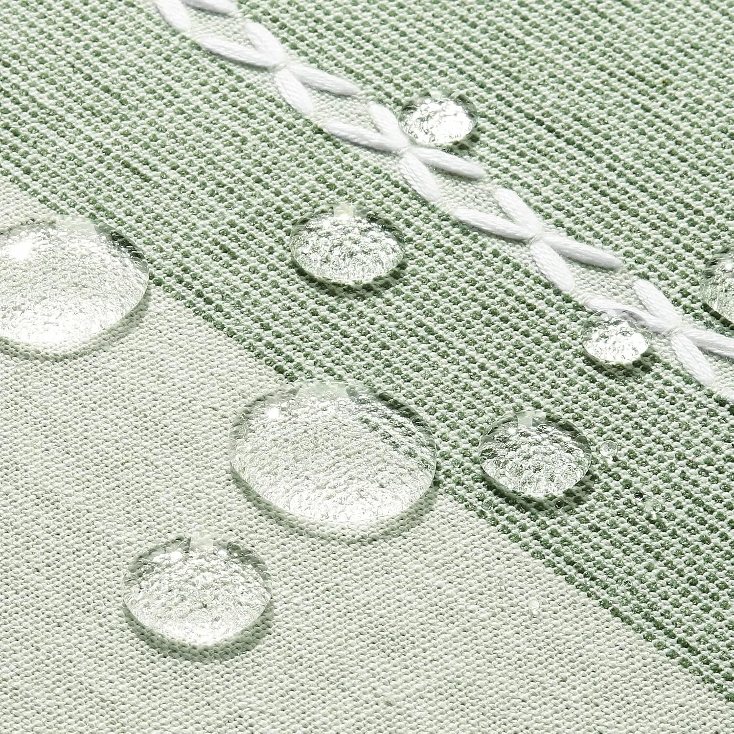 ZeeMart Contrast Linen Table Cloth Square Table Cloths 52x52 Inch Green, Farmhouse Style Heavy Weight Sage Green Tablecloth, Water Resistant Burlap Tablecloths ﻿
