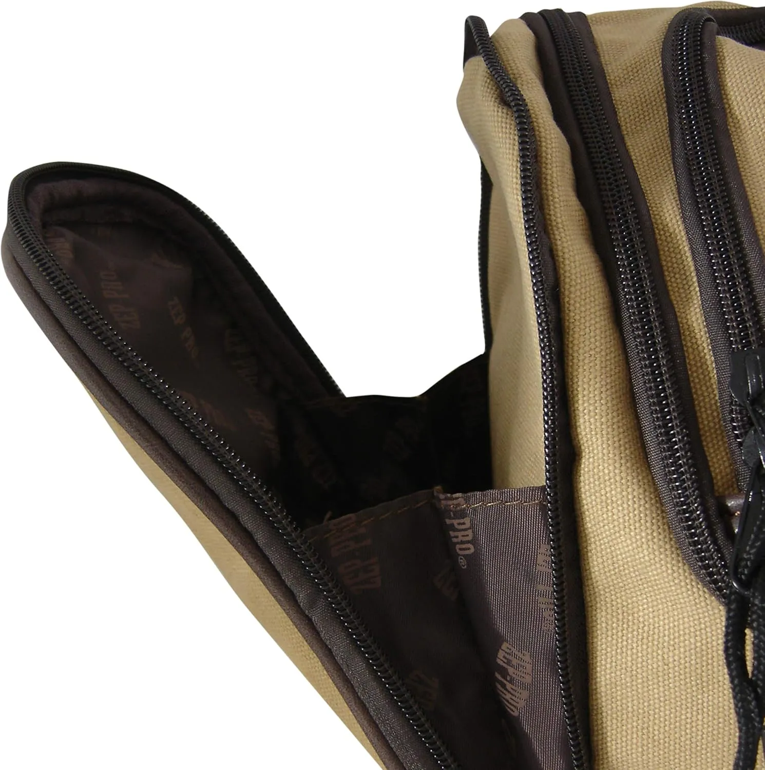 ZEP-PRO NCAA Mens Men's Hanging Canvas Concho Toiletry Bag, Khaki, One Size