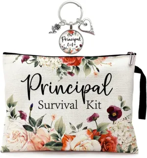 ZHANTUONE Principal survival kit Cosmetic bag keychain pendant，Principal Gift ，Thank you Principal Gift，Principal Retirement Gift， Graduation Gift,Gift for keychain pendant