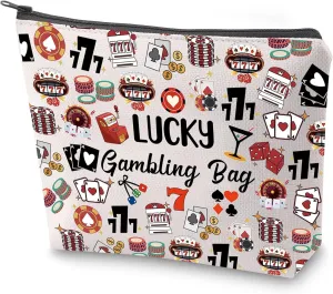 ZJXHPO Casino Lover Gift Lucky Gambling Bag Hangbag Cash Bag for Gambler Poker Player (Lucky Gambling)