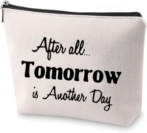ZJXHPO Inspirational Cosmetic Bag After All Tomorrow Is Another Day Makeup Zipper Touch Bag (tomorrow)