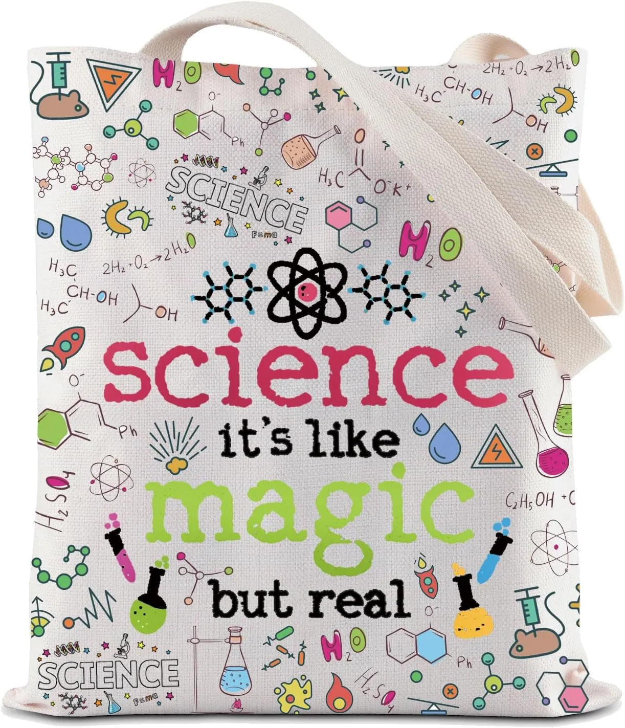 ZJXHPO Science It's Like Magic But Real Makeup Bag Science Teacher Gift Scientist Physicist Chemist Gift Biology Gift