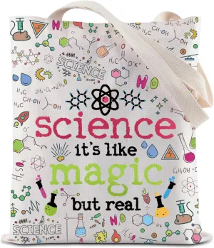 ZJXHPO Science It's Like Magic But Real Makeup Bag Science Teacher Gift Scientist Physicist Chemist Gift Biology Gift
